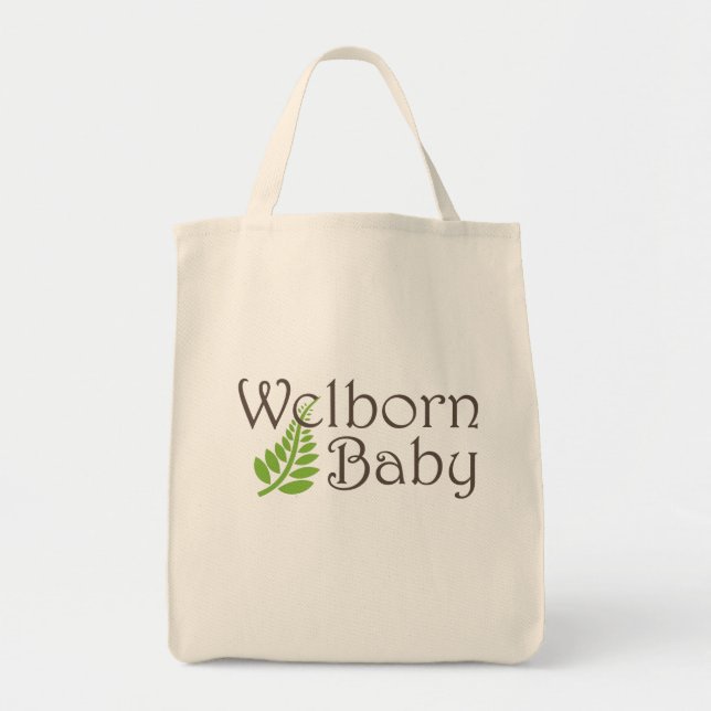 Welborn Baby Grocery Tote Bag (Front)