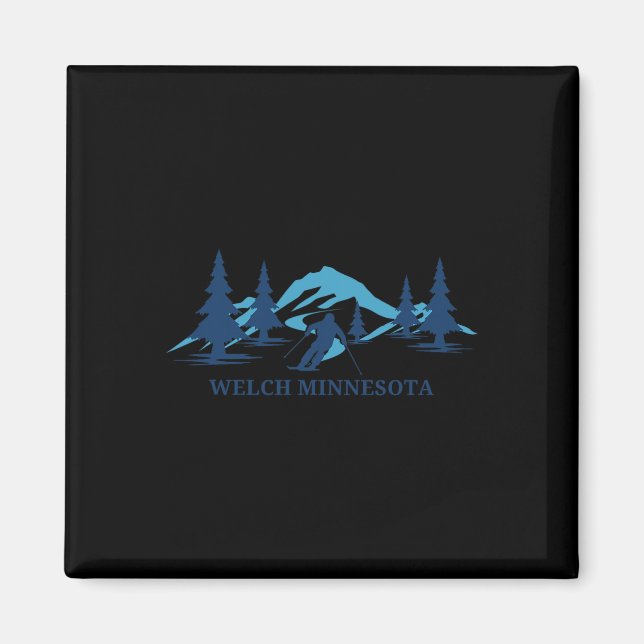 Welch Minnesota Ski Resort Skiing Skier  Magnet (Front)