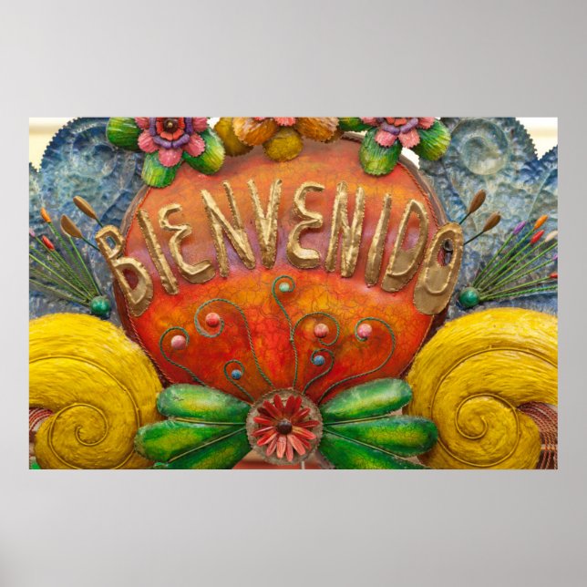 Welcom sign in Spanish, Mexico (Front)