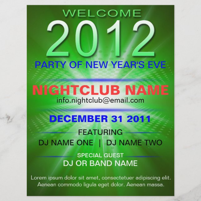 welcome 2012 flyer (Front)