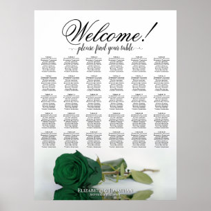 Welcome! 30 Table Emerald Green Rose Seating Chart