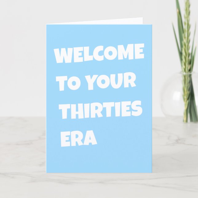 Welcome 30th Birthday Card (Front)