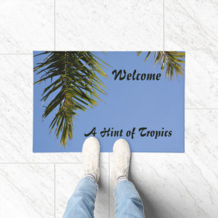 Welcome A Hint of Tropics Doormat