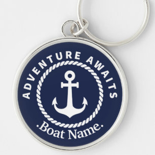 Welcome Aboard. Boat Name.  Key Ring