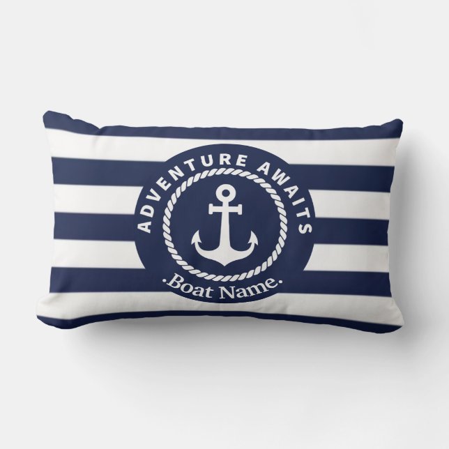 Welcome Aboard. Boat Name.   Lumbar Cushion (Front)
