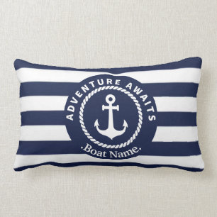 Welcome Aboard. Boat Name.   Lumbar Cushion