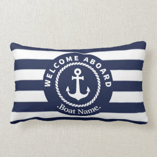 Welcome Aboard. Boat Name. Lumbar Cushion