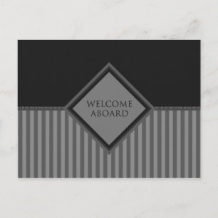 welcome aboard (diamondStriped) Postcard