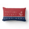 Welcome aboard nautical anchor pillow w/ boat name