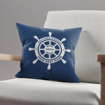 Welcome Aboard Navy Blue Custom Boat Name