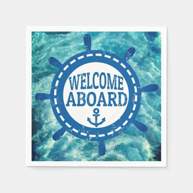 Welcome Aboard Paper Napkins (Front)