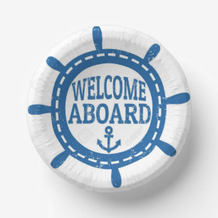 Welcome Aboard Paper Party Bowls Paper Plate