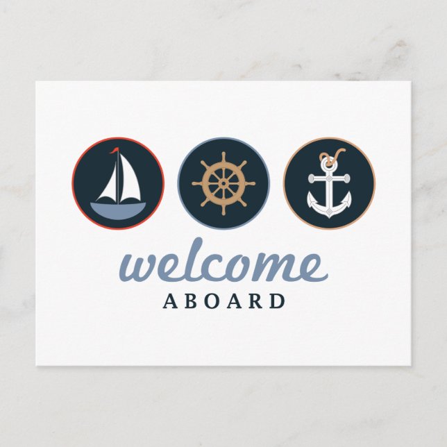 Welcome Aboard Postcard (Front)