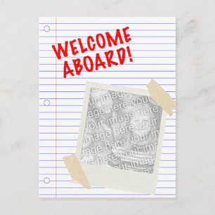 welcome aboard postcard