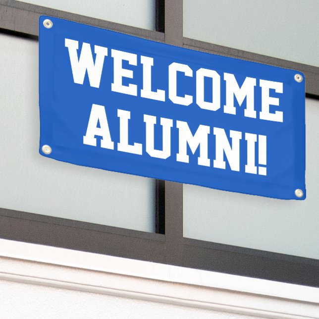 Welcome Alumni Banner (Outside Building)