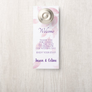 Welcome and Do not Disturb Wedding Door Hanger