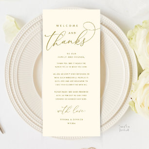 Welcome and Thanks, Modern Dinner Thank You Card