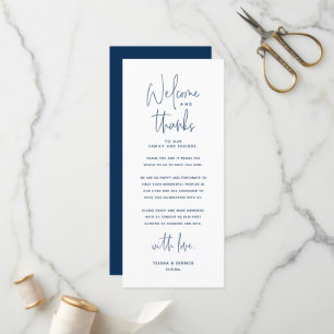 Welcome and Thanks, Place Setting Thank You Card