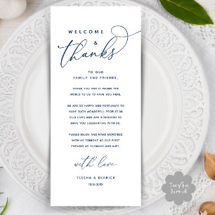 Welcome and Thanks, Place Setting Thank You Card