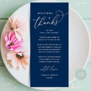 Welcome and Thanks, Place Setting Thank You Card
