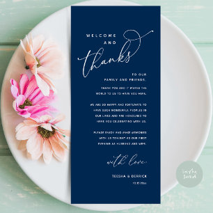 Welcome and Thanks, Place Setting Thank You Card
