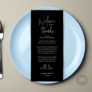Welcome and Thanks, Place Setting Thank You Card