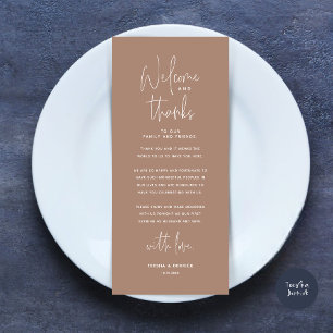 Welcome and Thanks, Place Setting Thank You Card