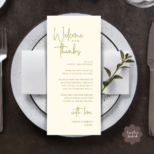 Welcome and Thanks, Place Setting Thank You Card