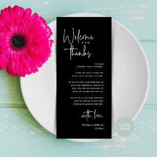 Welcome and Thanks, Place Setting Thank You Card