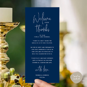 Welcome and Thanks, Place Setting Thank You Card
