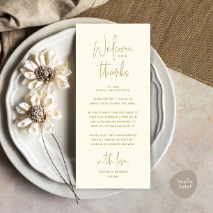 Welcome and Thanks, Place Setting Thank You Card