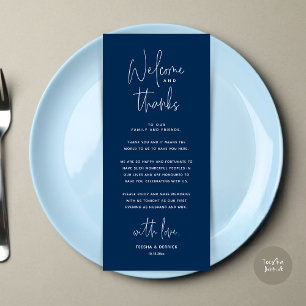 Welcome and Thanks, Place Setting Thank You Card