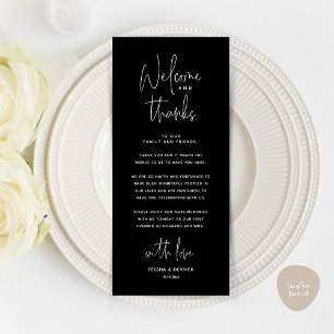 Welcome and Thanks, Place Setting Thank You Card