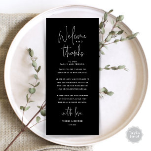 Welcome and Thanks, Place Setting Thank You Card
