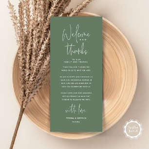 Welcome and Thanks, Place Setting Thank You Card