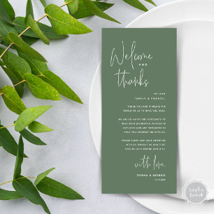 Welcome and Thanks, Place Setting Thank You Card
