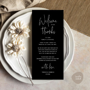 Welcome and Thanks, Place Setting Thank You Card