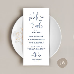 Welcome and Thanks, Place Setting Thank You Card