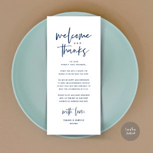 Welcome and Thanks, Place Setting Thank You Card