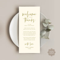 Welcome and Thanks, Place Setting Thank You Card