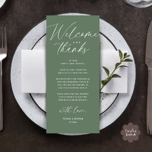 Welcome and Thanks, Place Setting Thank You Card