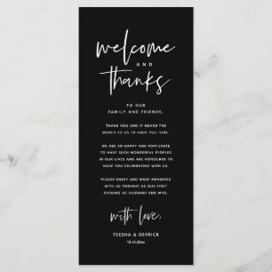 Welcome and Thanks, Place Setting Thank You Card