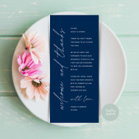 Welcome and Thanks Wedding Dinner Thank You Card