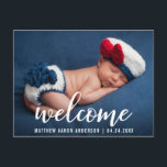 Welcome Announcement New Baby Modern<br><div class="desc">Welcome New Baby Announcement Modern Postcard</div>
