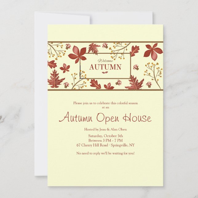 Welcome Autumn Banner Invitation (Front)