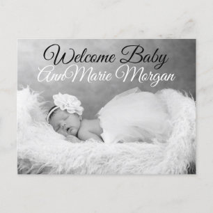 Welcome Baby Announcement Postcard