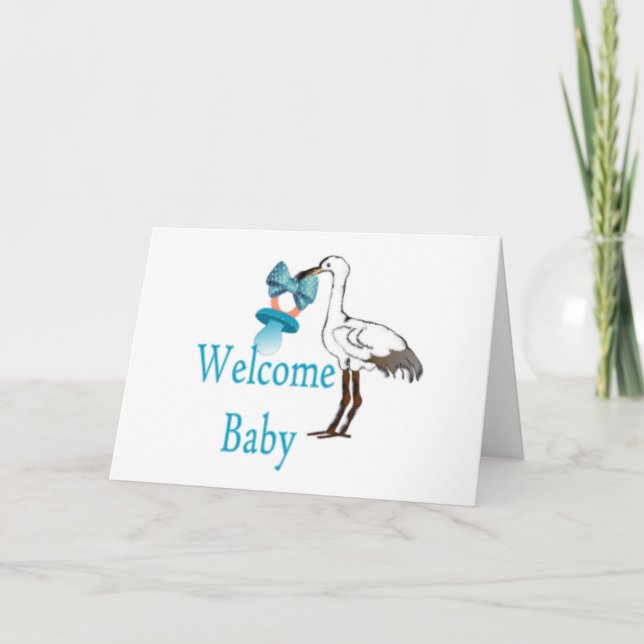 Welcome Baby Blue Card (Front)