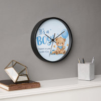 Welcome Baby Boy – A Bundle of Joy Wall Clock