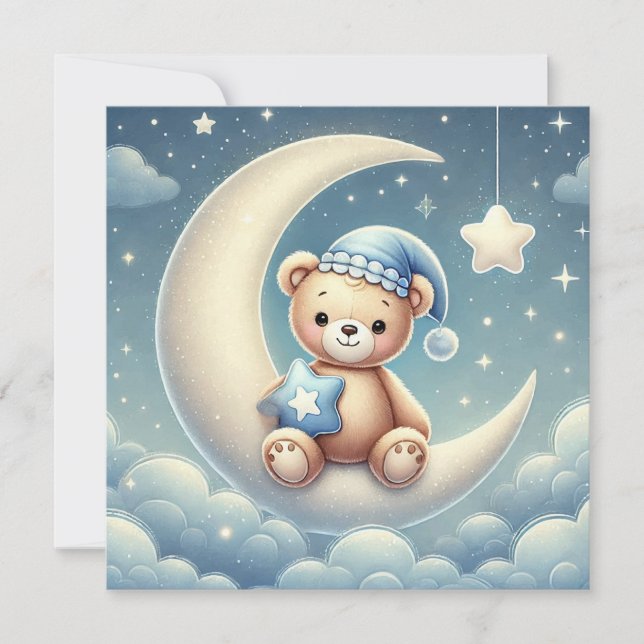 Welcome Baby Boy Announcement (Front)