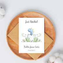 Welcome Baby Boy Blue Dinosaur Card